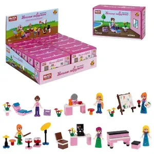 Игрушка-сюрприз 2 в 1 1TOY Blockformers 3Д конструктор фигурки куколок, для девочек подарок на Новый год, 8 марта, день рождения, 1 шт.