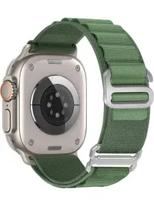 Ремешок для часов Apple Watch Ultra/Ultra 2, SE, 42 Series 1-3/44/45/46/49 из нейлона (хаки)