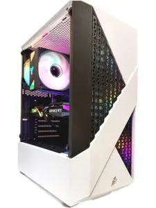 GamePC Системный блок F3 (AMD Ryzen 5 9600X, RAM 16 ГБ, SSD 512 ГБ, NVIDIA GeForce RTX 5060 (8 Гб), Windows 11 Pro), 20256417, белый, черный