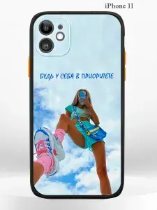 Чехол на iPHONE 11 , чехол на айфон 11 с принтом девушка