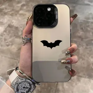 Чехол на Айфон 11 / iPhone 11 черный с Летучая мышь силиконовый удароПрочный