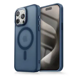 Чехол для iPhone 12 Pro Max CandyMate с поддержкой MagSafe бриллиантово-синий