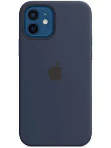 Силиконовый чехол для iPhone 12 / iPhone 12 Pro / Анимация / Silicone Case with MagSafe / Синий / DEEP NAVY