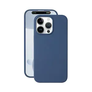 Чехол Liquid Silicone Case Pro для Apple iPhone 15 Pro Max, синий, Deppa, силикон, 88426