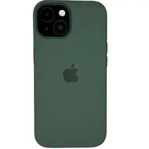 Чехол SILICONE CASE для смартфона IPHONE 15 с MagSafe, силиконовый чехол с анимацией, цвет Кипарис (Cypress)