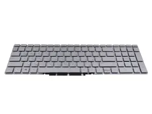 Клавиатура для HP 15s-fq2060ur ноутбука серебр. без подсветки