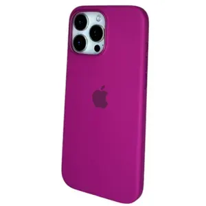 Silicone Case для iPhone 16 PRO MAX, Силиконовый Чехол с MagSafe, с анимацией (NFС), цвет Фуксия (Fuchsia)