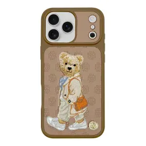 Чехол для iPhone 17 Pro ZUCK BEAR PARIS GENTLEMAN / Противоударный чехол / Коричневый