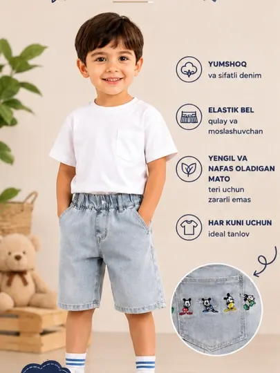 Kids Denim – Детские джинсовые шорты