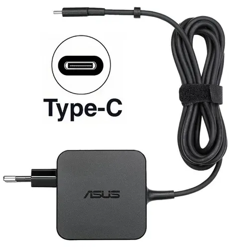 Зарядное устройство для ноутбука Asus, D409DA-EK466T, 20V - 2.25A, (Штекер: Type-C) 45 Вт Квадратный