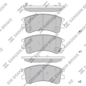 Колодки тормозные дисковые передние для Mazda 6 GG 2002-2008, Мазда 6 GG колодки тормозные дисковые передние HI-Q SP1518, oem G2YS3328Z