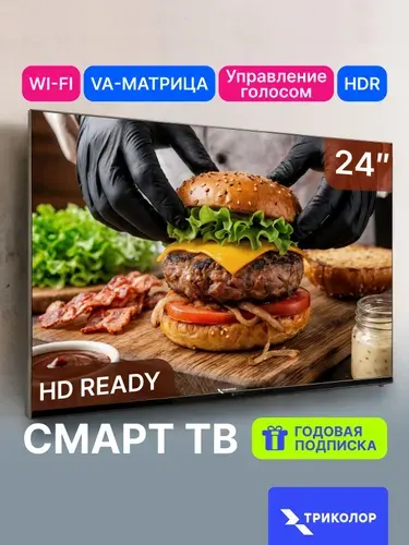 Триколор Телевизор P24HH302 24″ HD, черный