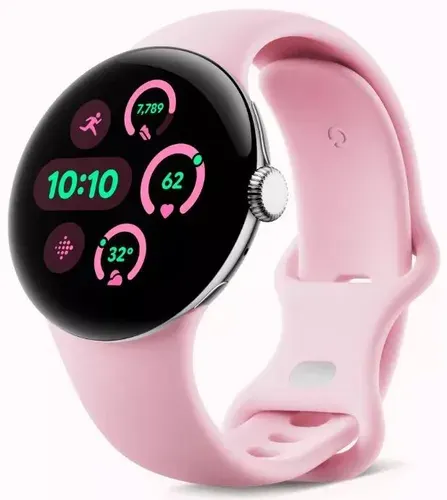 Google Умные часы Pixel Watch 3 41mm Bluetooth/Polished Silver/Rose Quartz