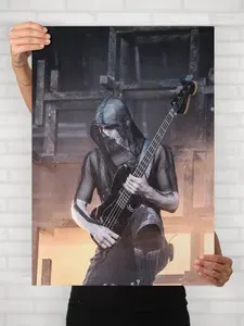 Плакат на стену для интерьера Rammstein (Оливер Ридель - Oliver Riedel 3) - Постер по музыке и артисту формата A2 (42x61 см)