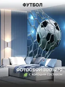 Фотообои на стену флизелиновые 3d 300х270 Футбол