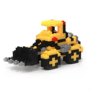 3D Конструктор MAGIC BLOCKS: Бульдозер / Фигурка из мини-блоков / 597 деталей
