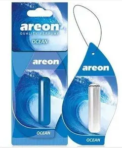 Ароматизатор для автомобиля / Освежитель воздуха "AREON" LIQUID 5 ML Ocean /Океан, подвесной гелевый 704-LR-11