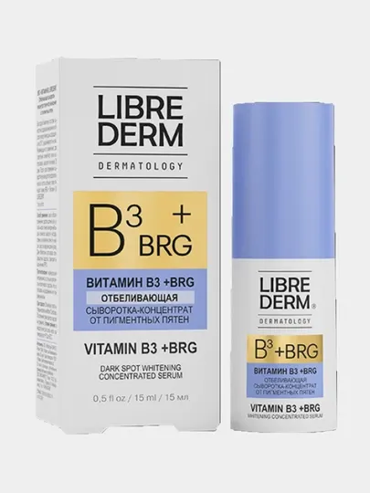 Сыворотка-концентрат для лица Librederm Dermatology, витамин В3, 15 мл