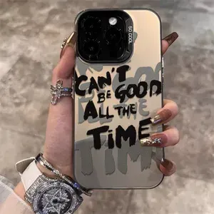 Чехол на Самсунг GALAXY A55 / Samsung GALAXY A55 черный с принтом Текст силиконовый ударопрочный