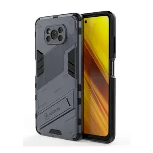Защитный чехол "BIBERCAS" для Xiaomi Poco X3 / X3 Pro с подставкой цвет: Серый