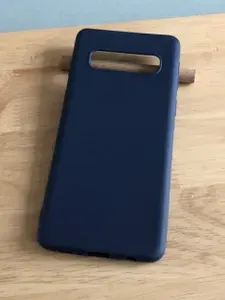 Чехол на SAMSUNG S10 Plus (G975F) / чехол на Самсунг С10 Плюс, плотный, матовый, приятный на ощупь, противоударный, синий