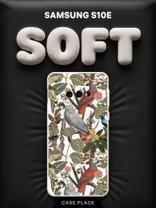 Чехол на Samsung Galaxy S10E Soft Touch с принтом "Tropical pattern"