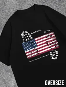 Футболка Urban Legend Style оверсайз с принтом y2k сша usa америка 1 шт