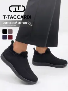 Слипоны T.TACCARDI женские черные утепленные