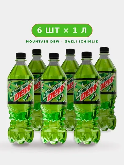 MOUNTAIN DEW Газированный напиток, 330 мл, 6 шт