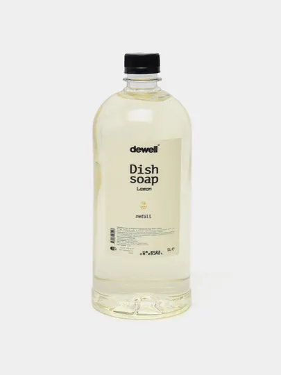 Гель для мытья посуды Dewell Lemon Refill, 1 л
