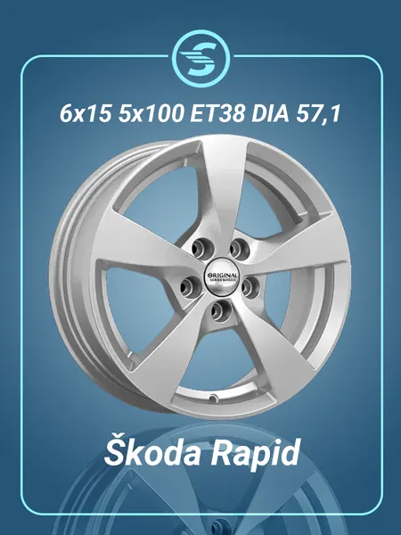 Диск автомобильный SKAD KL-265 6x15 5x100 ET38 57,1 Сильвер