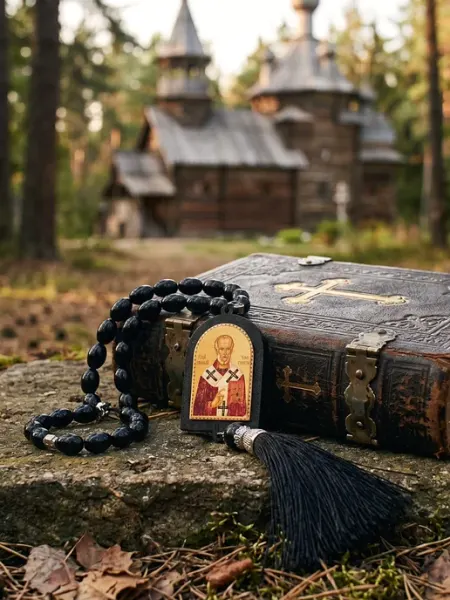 Четки бусы с иконой православные в машину освящена Николай NEW COLLECTION №1