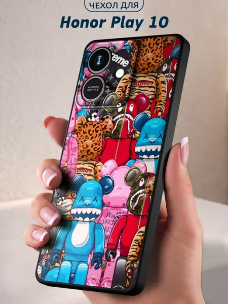 Чехол на Honor Play 10 с принтом Мишки Infinity pick