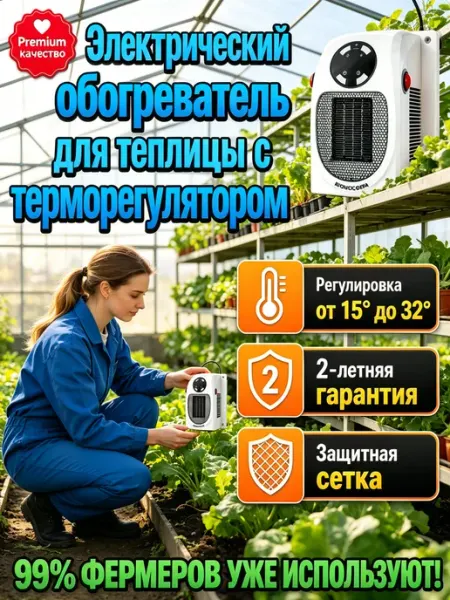 Компактный обогреватель для теплицы и домашних растений