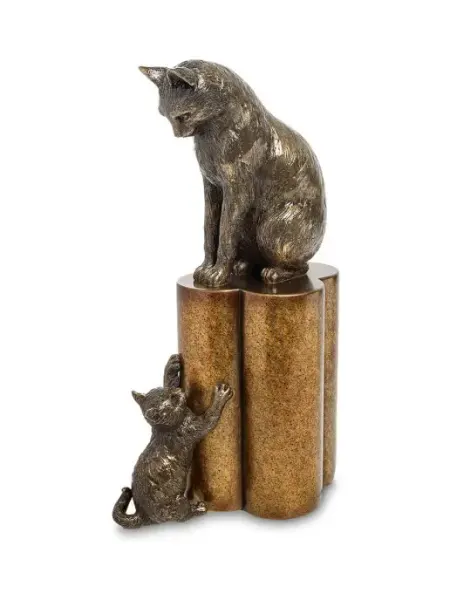 Статуэтка "Кошка с котенком - воспитание" Veronese Design