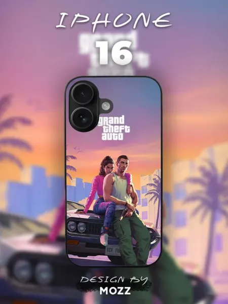 Чехол на iPhone 16 с принтом GTA 6 MOZZ
