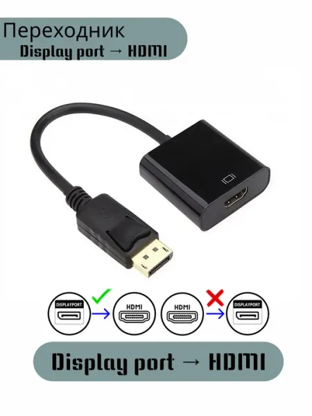 Переходник Display port -> HDMI