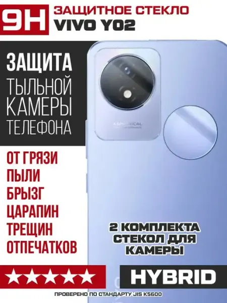 Стекло для камеры Vivo Y02 Krutoff
