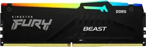 Kingston Fury Оперативная память Fury Beast RGB DDR5 5200 МГц DDR5, 5200 МГц, 1 x 16 ГБ (KF552C40BBA-16)