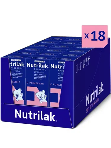 Молочная смесь готовая Nutrilak Premium 1, с рождения, 200 мл х 18 шт.