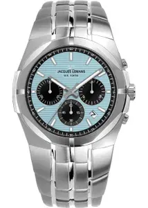Наручные часы Jacques Lemans 1-2181E, мужские кварцевые спортивные часы Жак Леман с хронографом и датой на стальном браслете