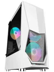 GamePC Системный блок DK3 (Intel Core i9-14900K, RAM 64 ГБ, SSD 2048 ГБ, NVIDIA GeForce RTX 5070 (12 Гб), Windows 11 Pro), 20233275, белый, черный матовый