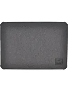 Чехол UNIQ DFender папка для Apple Macbook Air 13" 2018 - 2022 / Pro 13" 2016 - 2022 / M1 / M2 / Retina / на Макбук Эйр / Про защитный конверт из канваса с противоударным бампером, магнитным замком, черный