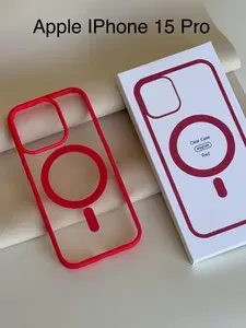 Чехол для Apple iPhone 15 Pro, MagSafe, красный