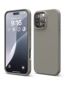 Чехол Elago Soft silicone на Apple iPhone 16 Pro силиконовый с покрытием Soft-touch, с защитой камеры, серый