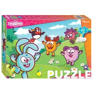 Детский пазл "Смешарики", игра-головоломка паззл для детей, Step Puzzle, 160 деталей