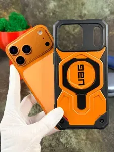 Чехол UAG PATHFINDER_x MagSafe для iPhone 17 Pro / Защитный с держателем / Оранжевый + черный_1