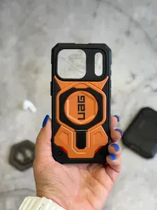 Чехол для iPhone 17 Pro Max UAG PATHFINDER с MagSafe / чехол на айфон 17 про макс / защитный / Orange с подставкой