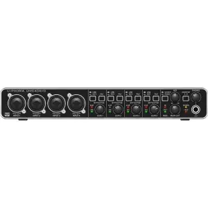 Behringer UMC404HD USB аудиоинтерфейс 4x4, запись микрофонов и инструментов, 24 бит 192 кГц, фантомное питание, мониторинг A/B, регулятор микса