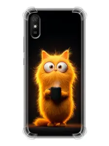 Чехол для Xiaomi RedMi 9A с принтом смешной котик на Сяоми Редми 9А